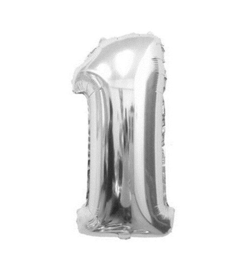 Rakam Uçan Balon Gümüş